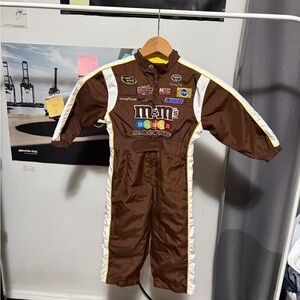 Nascar Yellow and Brown Kids Racing Jacket
